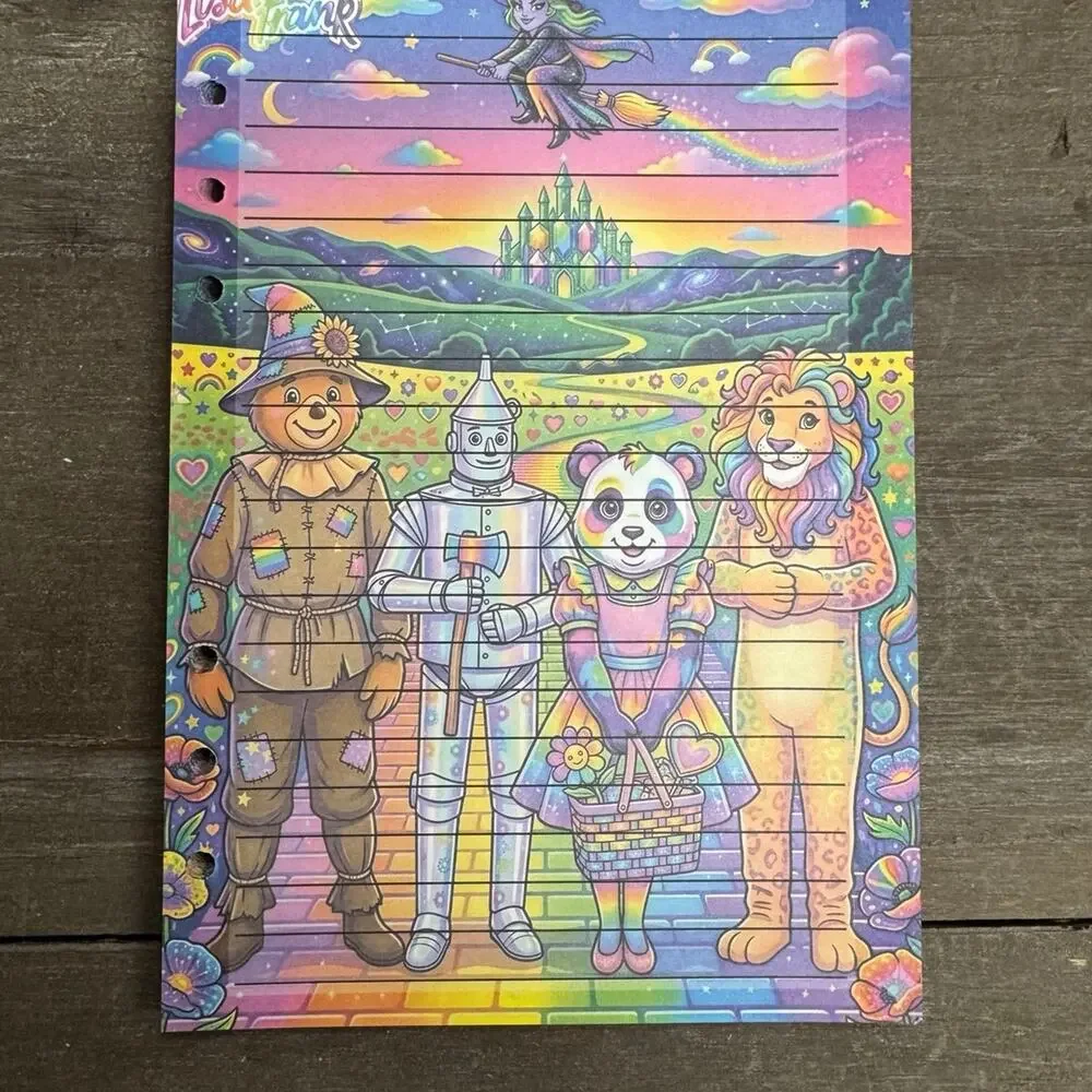 Lisa Frank Inspired Wizard of Oz Size A5 Refill Paper (50 Sheets)